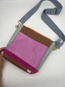Crossbody bag - Blue, green and Pink
