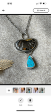 Load image into Gallery viewer, Ammonite and Turquoise - Statement Necklace - Sterling Silver
