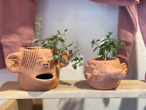 Comelona ~ terracota face planter ~ medium