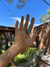 Load image into Gallery viewer, Number 8 Turquoise and Sterling Silver Ring - Size 7.5

