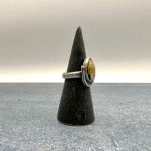 Load image into Gallery viewer, Hotsonite and Sterling Silver Ring - Size 6.75
