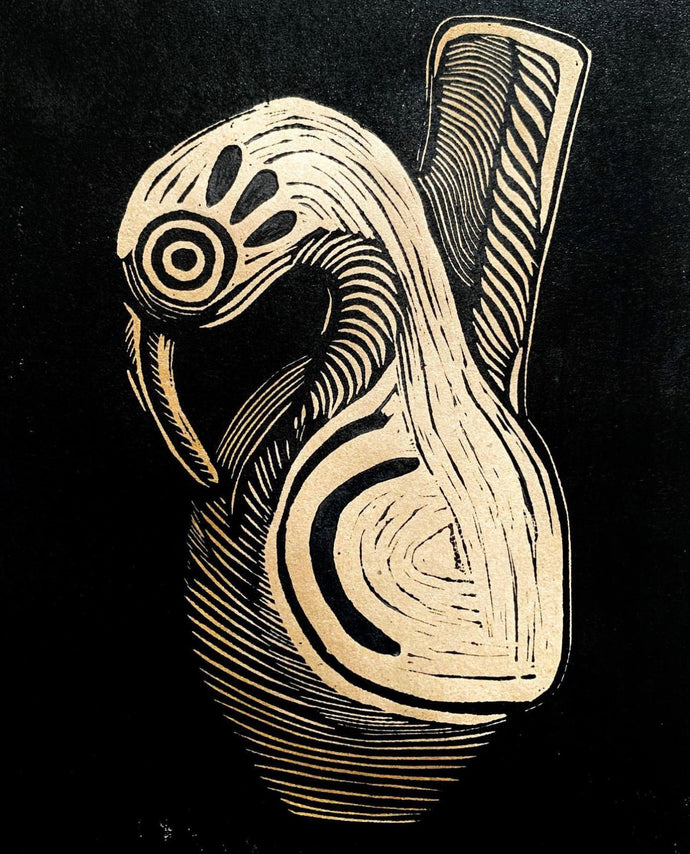 Paqcha 2 ~ linocut