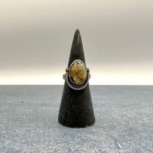 Load image into Gallery viewer, Hotsonite and Sterling Silver Ring - Size 6.75
