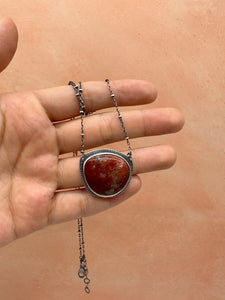 Red Coral Fossil Necklace