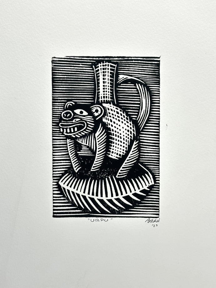 Urpu ~ linocut