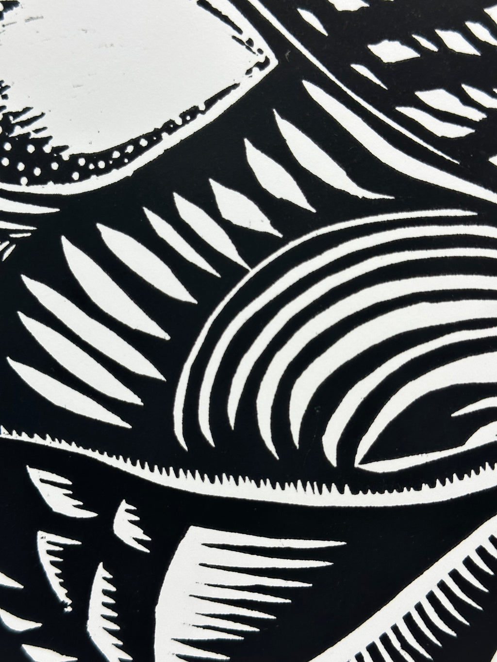 Primos Hermanos ~ Jaguar  ~ linocut