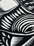 Primos Hermanos ~ Jaguar  ~ linocut
