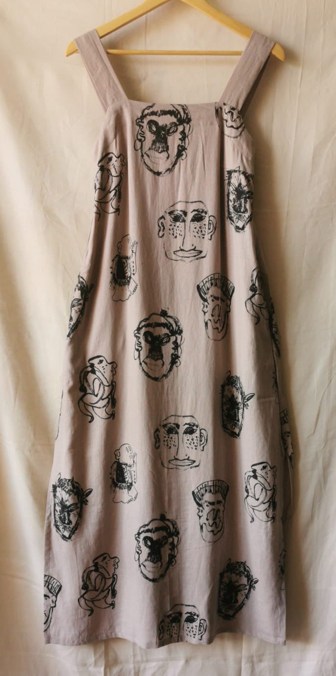 Maxi Dress • Medium • Screen Printed Wearable