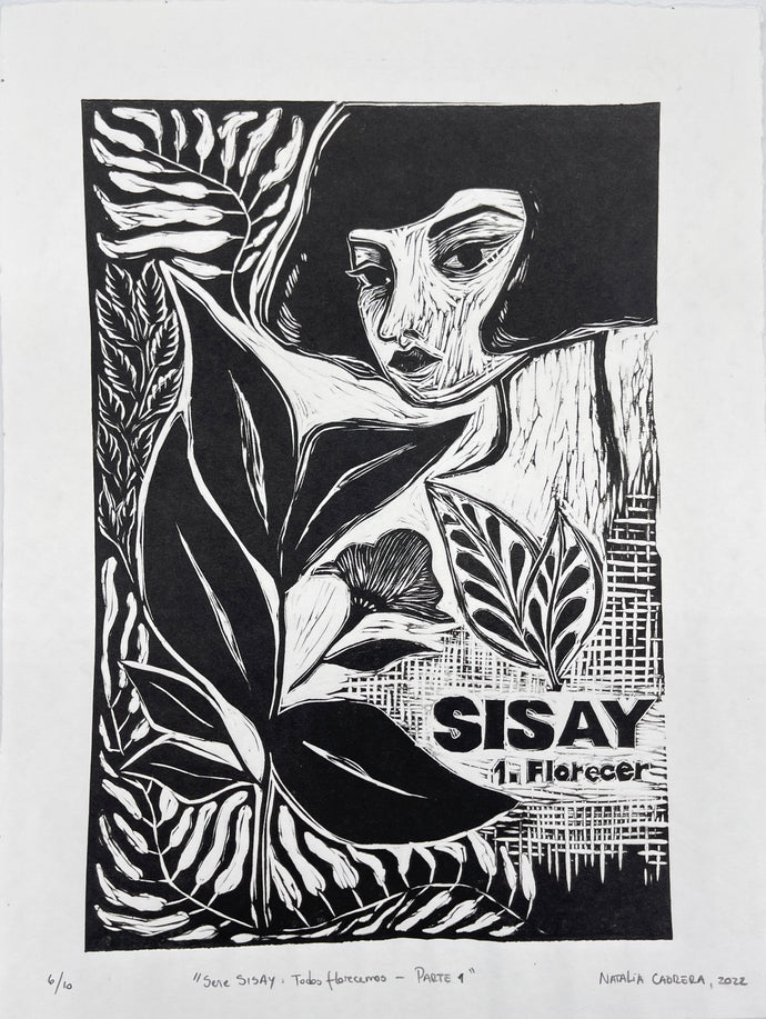 Sisay - Florecer - Bloom - Linocut Block Print
