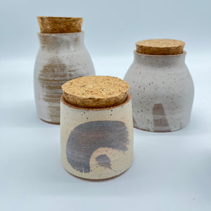 Cork Jar -White Stoneware