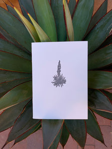 Yucca print blank greeting card