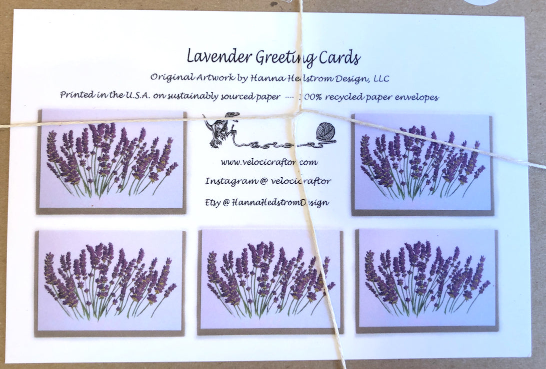 Lavender Cards - Set of 5