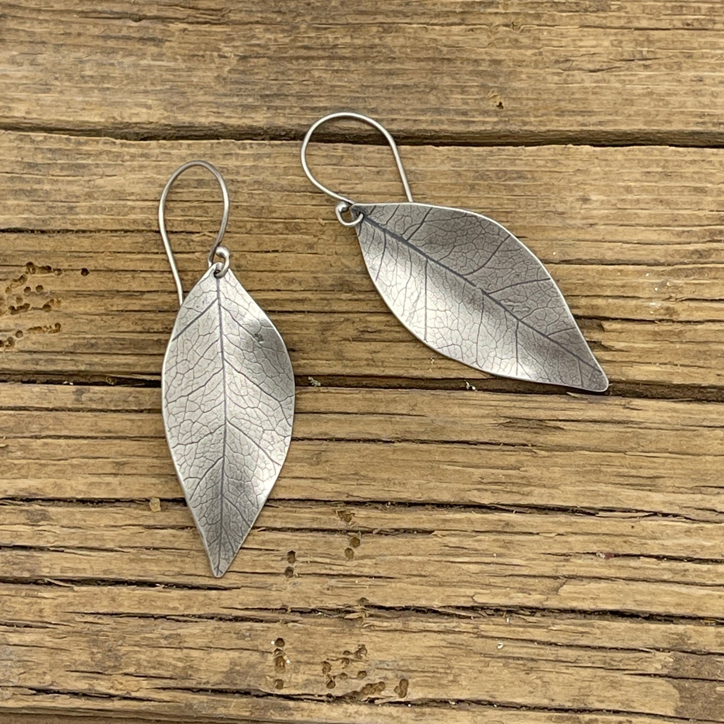 Leaf Earrings - Sterling Silver