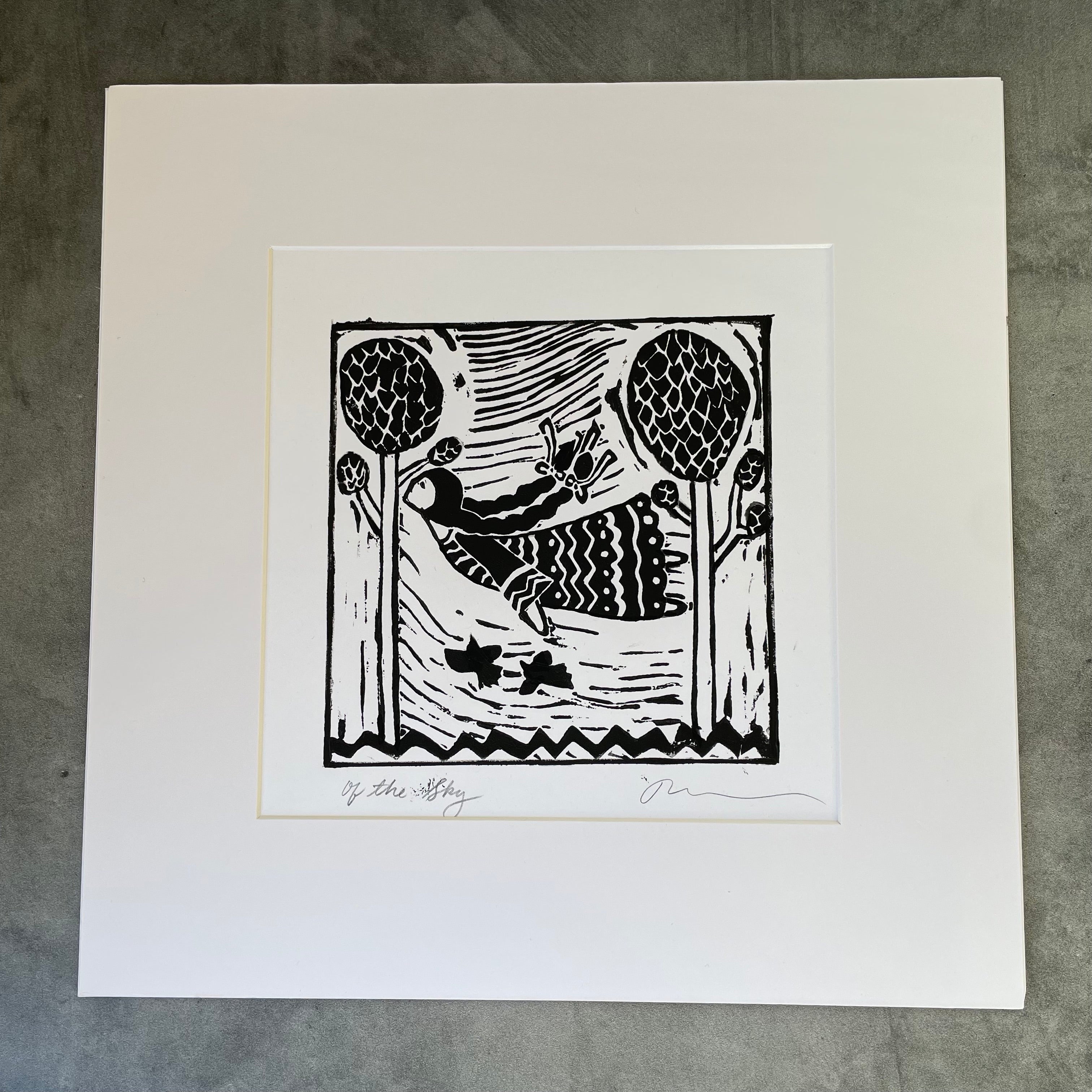 Of the Sky Block Print - 12” by 12”