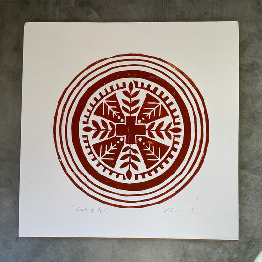 Circle of Life Block Print