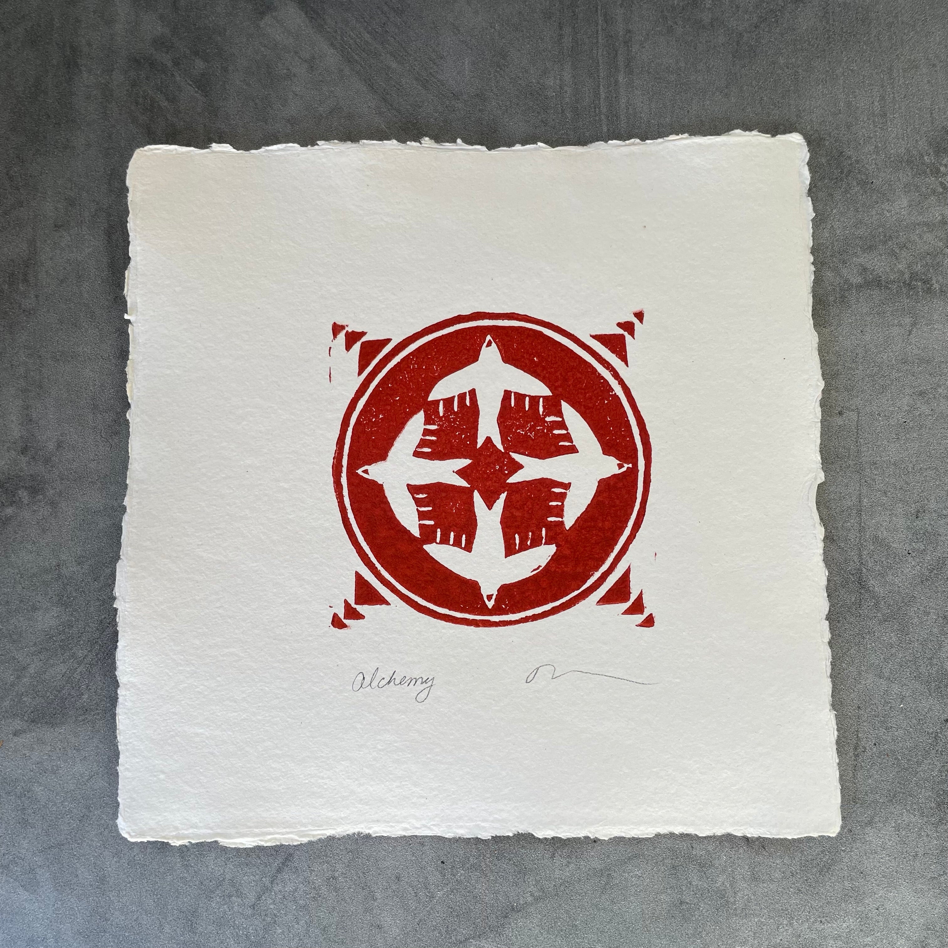 Alchemy Block Print - 8” by 8”