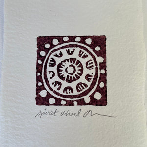 Spirit Wheel -  Mini Block Print