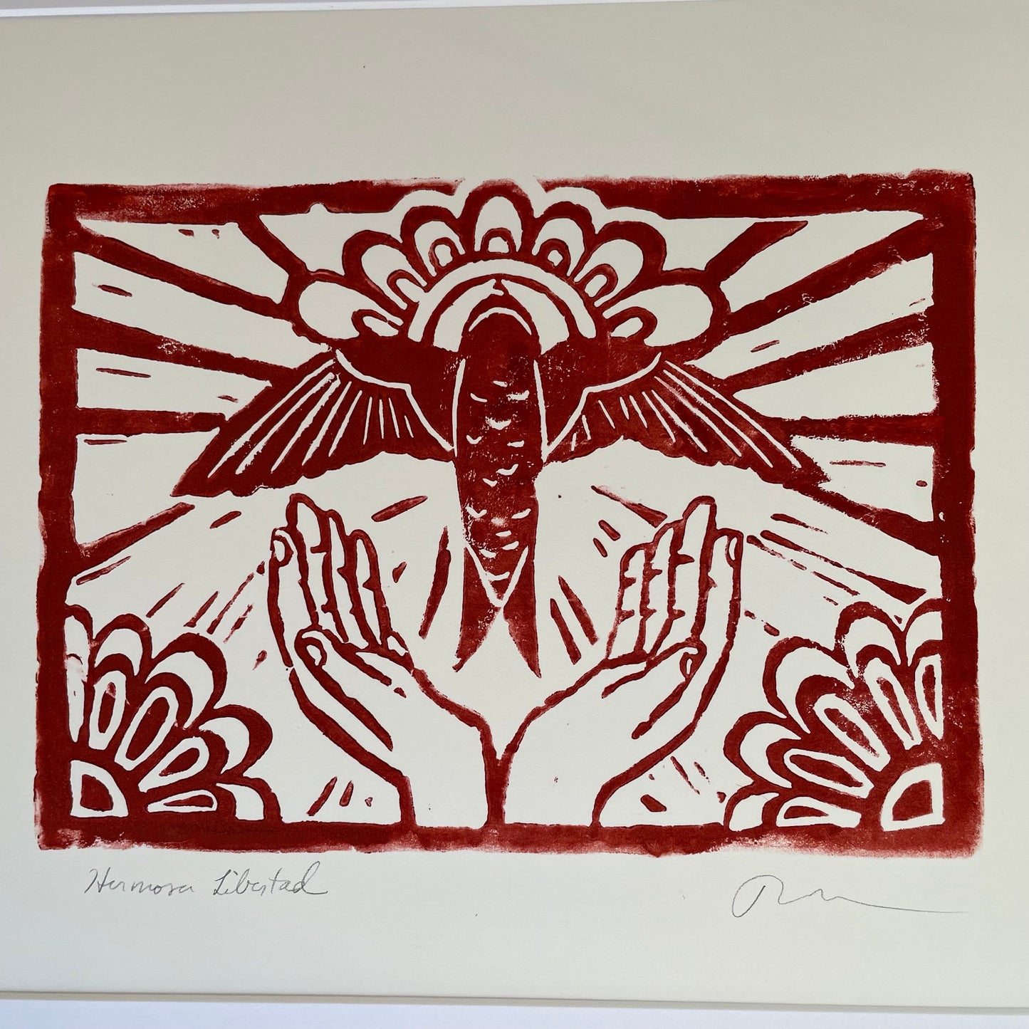 Hermosa Libertad Block Print - 11 by 14