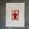 Mask of the Owl Spirit - Block Print - 11” x 14”
