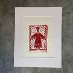 Mask of the Owl Spirit - Block Print - 11” x 14”