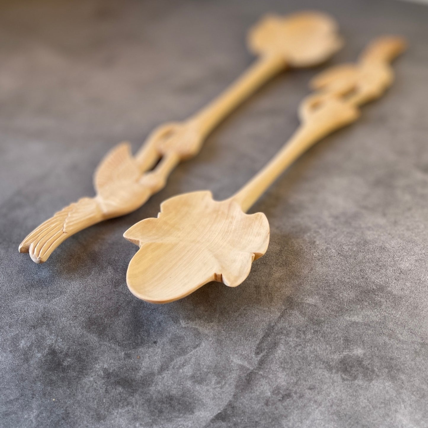 Wooden Utensil Set - hummingbirds