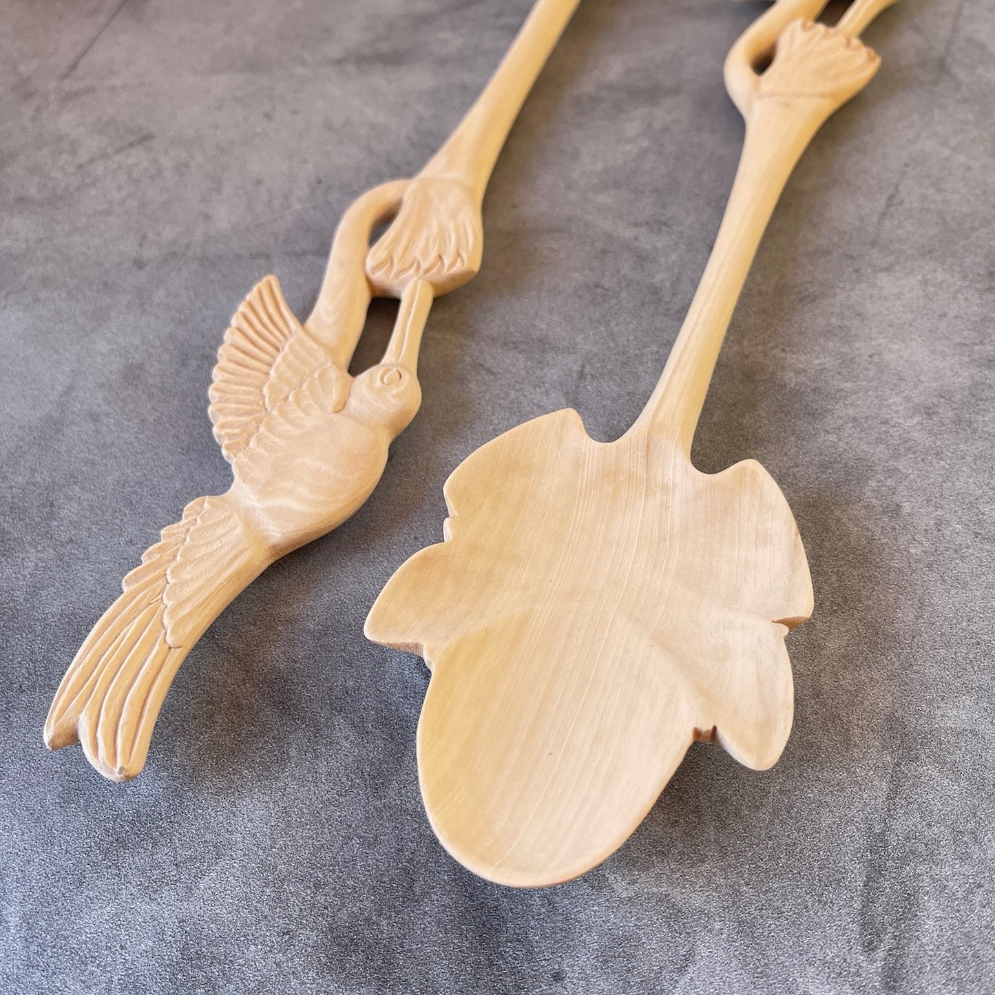 Wooden Utensil Set - hummingbirds