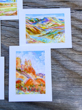 Load image into Gallery viewer, Ghost Ranch collection Watercolor Print Card collection of 10
