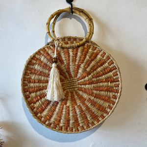 Round Purse ~ Handwoven Junco