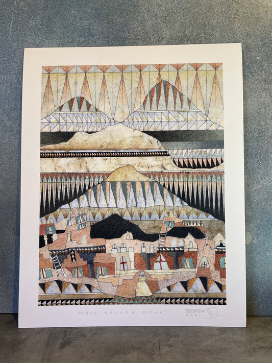 Taos Golden Hour - 11” x 14” Print