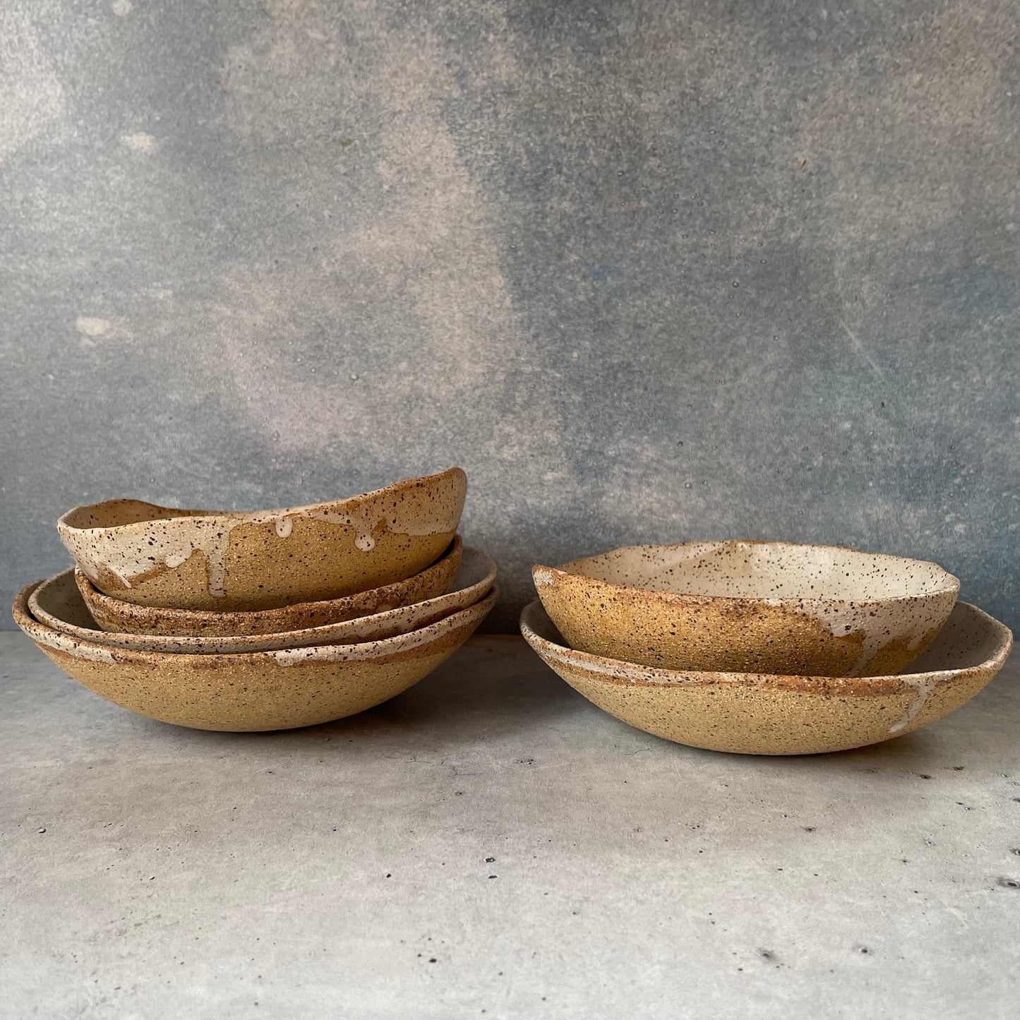 Pasta Bowls - speckled sand tones