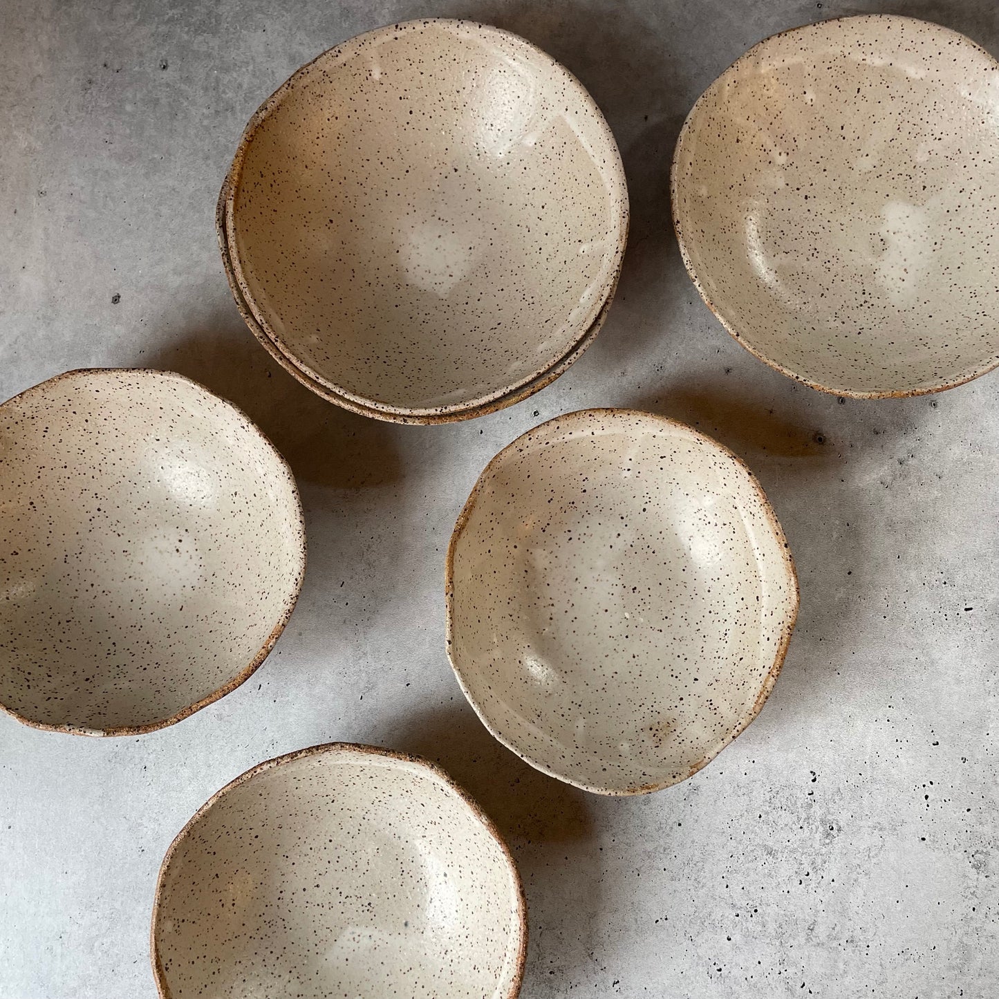 Pasta Bowls - speckled sand tones