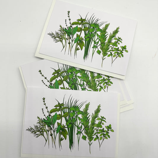 Herb Garden Greeting Cards - set of 5