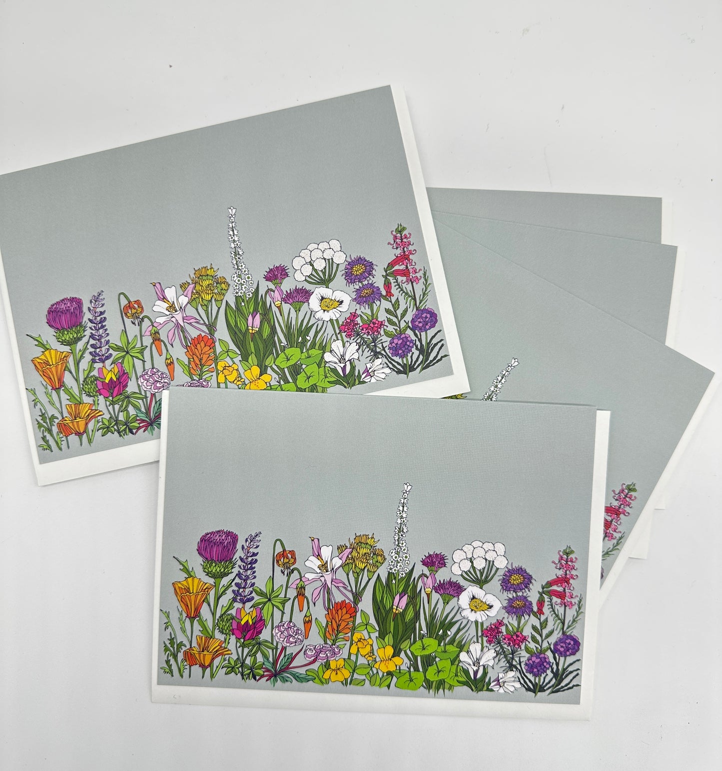 Wildflowers Greeting Cards - set of 5