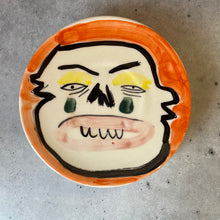 Load image into Gallery viewer, Dessert Plates - Orange plate yellow eye shadow
