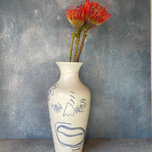 Load image into Gallery viewer, Large Vase - White and Blue
