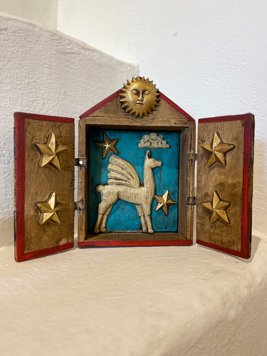 Retablo "Llama Cosmica"