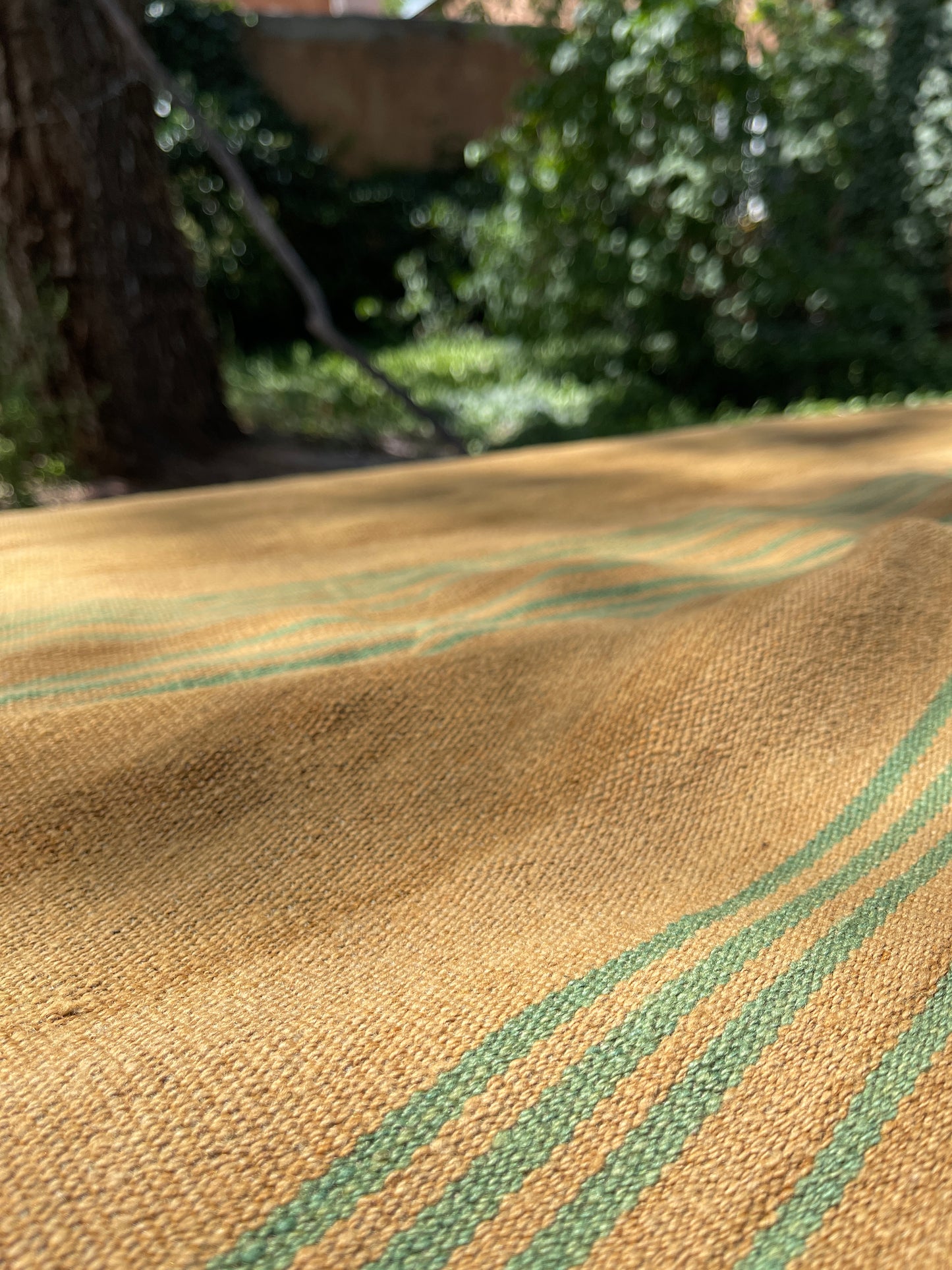 Blanket - Forest Green & Corn Yellow ~ Andean textiles