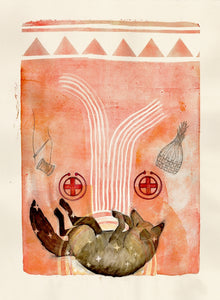 Sky Split - Coyote Symbology - Archival Pigment Giclee print