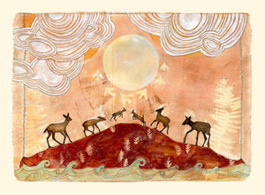 "Sky Vault Descent" Cherokee Creation Myth - Archival Pigment Giclee print