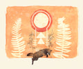 To Learn Again to Gather - Coyote with Botany - Archival Pigment Giclee print