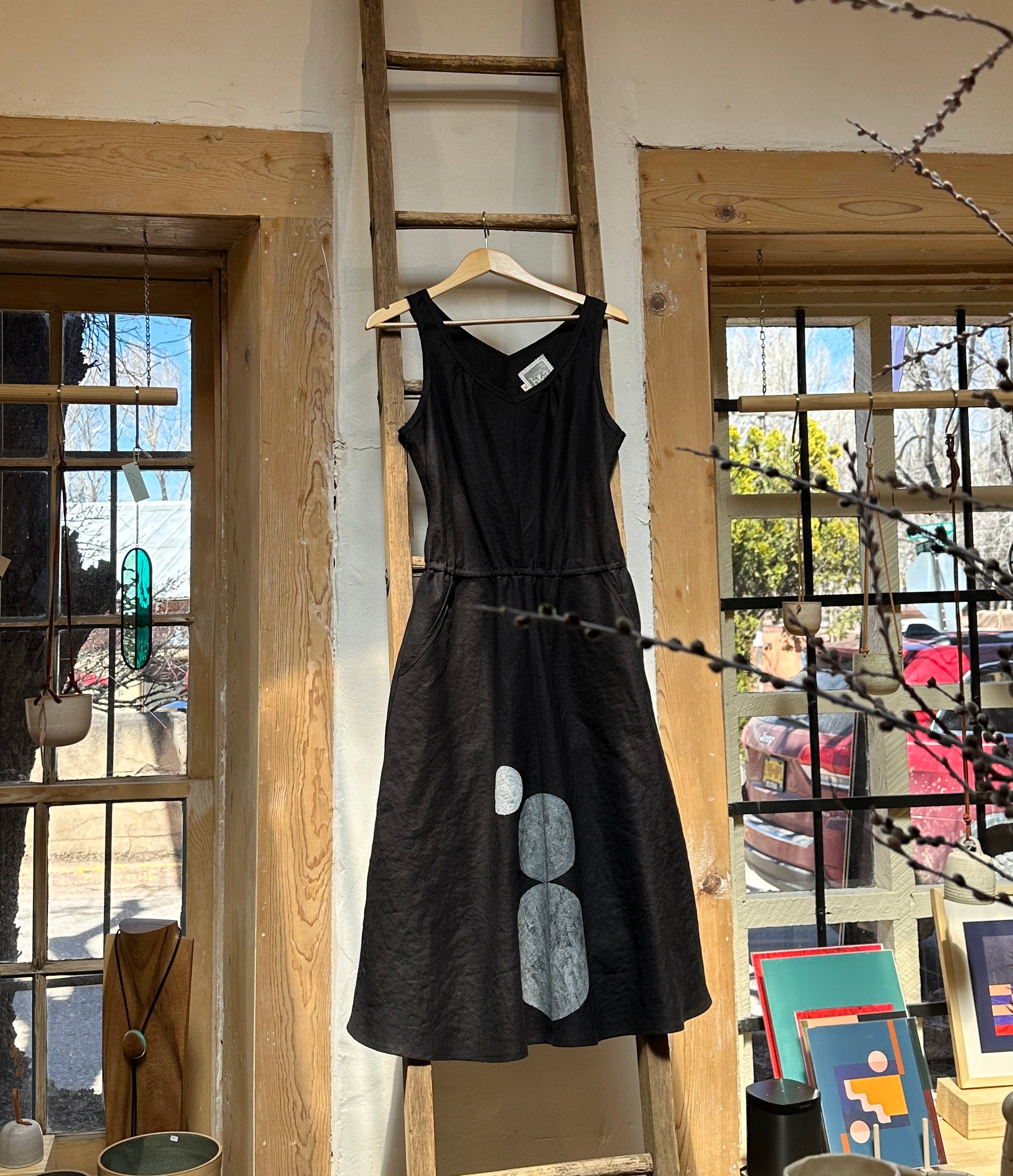 Black Fit and Flare Dress - Hemp & Lyocell