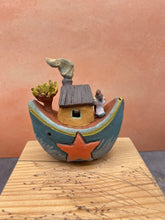 Load image into Gallery viewer, Whistle Boat ~ miniature Sculpture - dark blue
