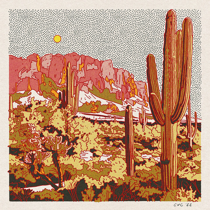 Desert Mountain #35 12 x 12 print - Superstition Mountains