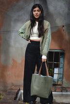 Black Long Yoga Pants - Hemp & Lyocell