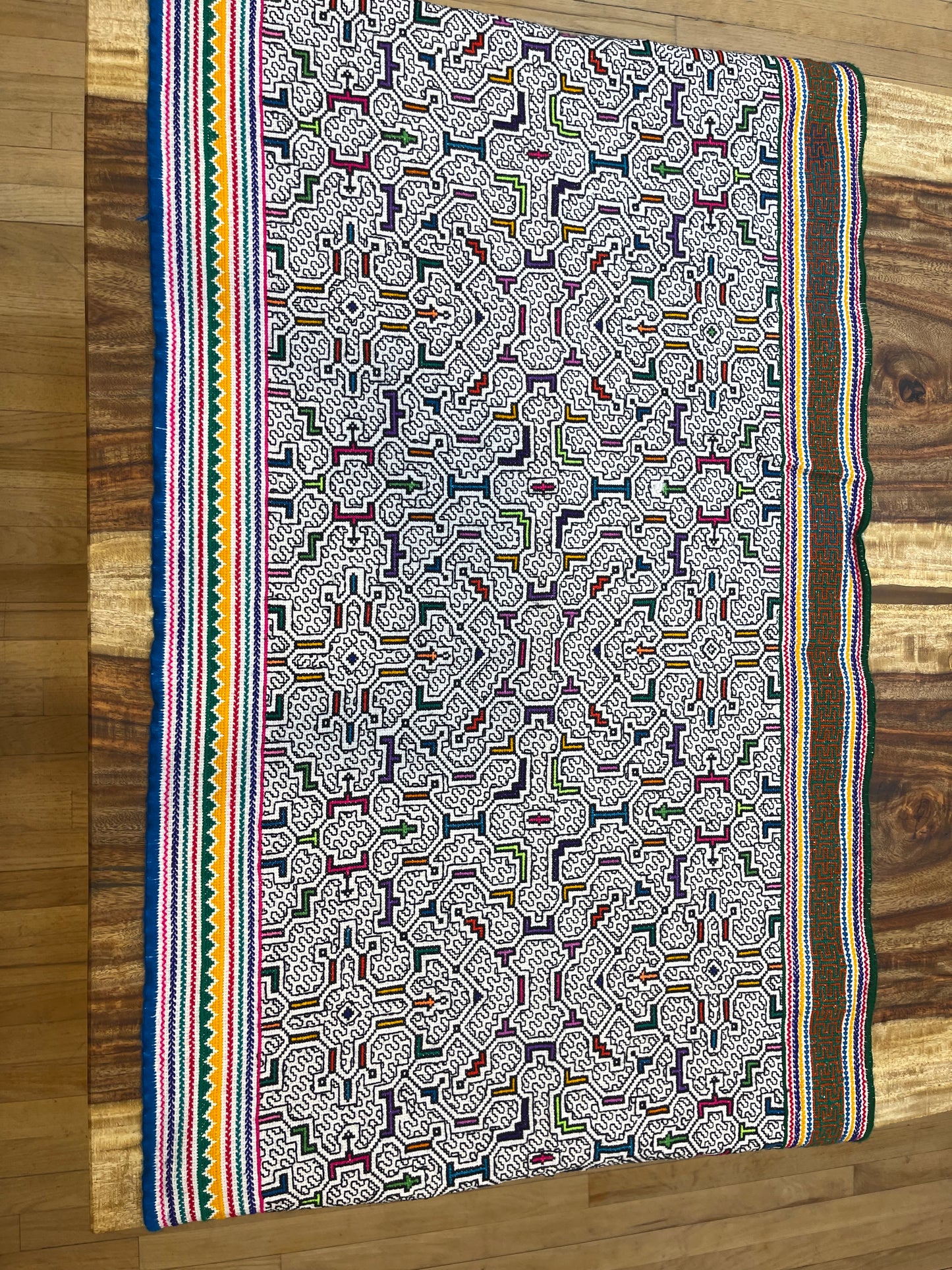 Large Shipibo Textile from the Amazon of Peru