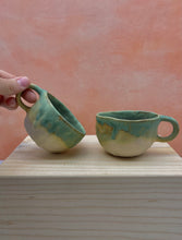 Load image into Gallery viewer, Pinched Mugs ~ Porcelain ~ Green
