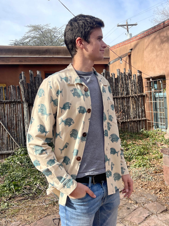 Unisex ~ Long sleeve shirt - Fish design - 100% cotton