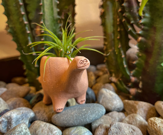 Cuellito ~ dinosaur planter with legs