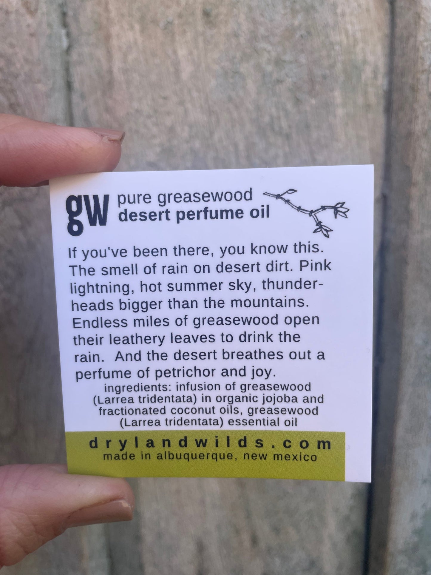 Pure Desert Perfume