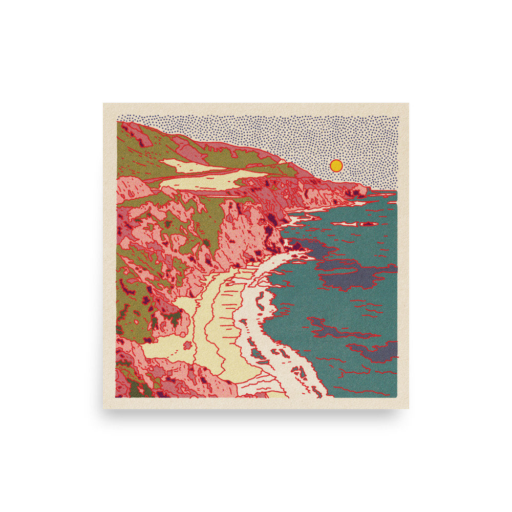 Desert Mountain #17 12 x 12 print ~ Big Sur
